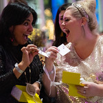 Friends opening Kendra Scott gifts