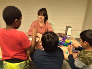 The Junior League of Austin Member Volunteers at Craft Night
