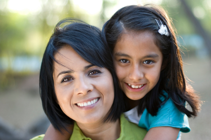 Woman and child picture