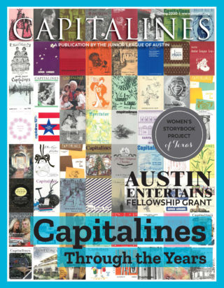 Capitalines Spring 2020 Cover. "Capitalines Through the Years." Cover is a collage of Capitalines covers from the past.